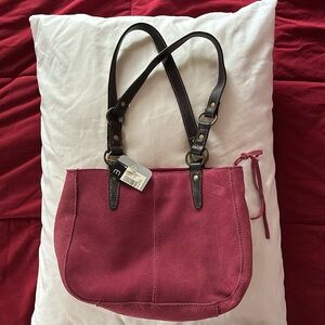 Mossimo Target pink suede bag
